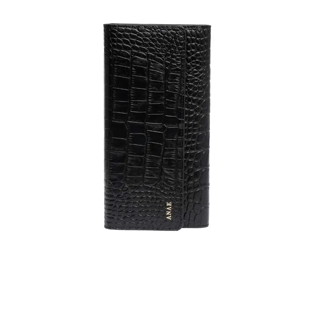 [611] کیف پالتویی ثمین (کروکو) (مشکی)