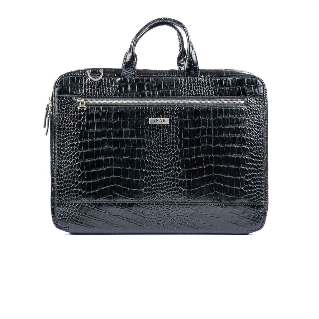 [694] Alpay Briefcase Bag(Croco) (Black)