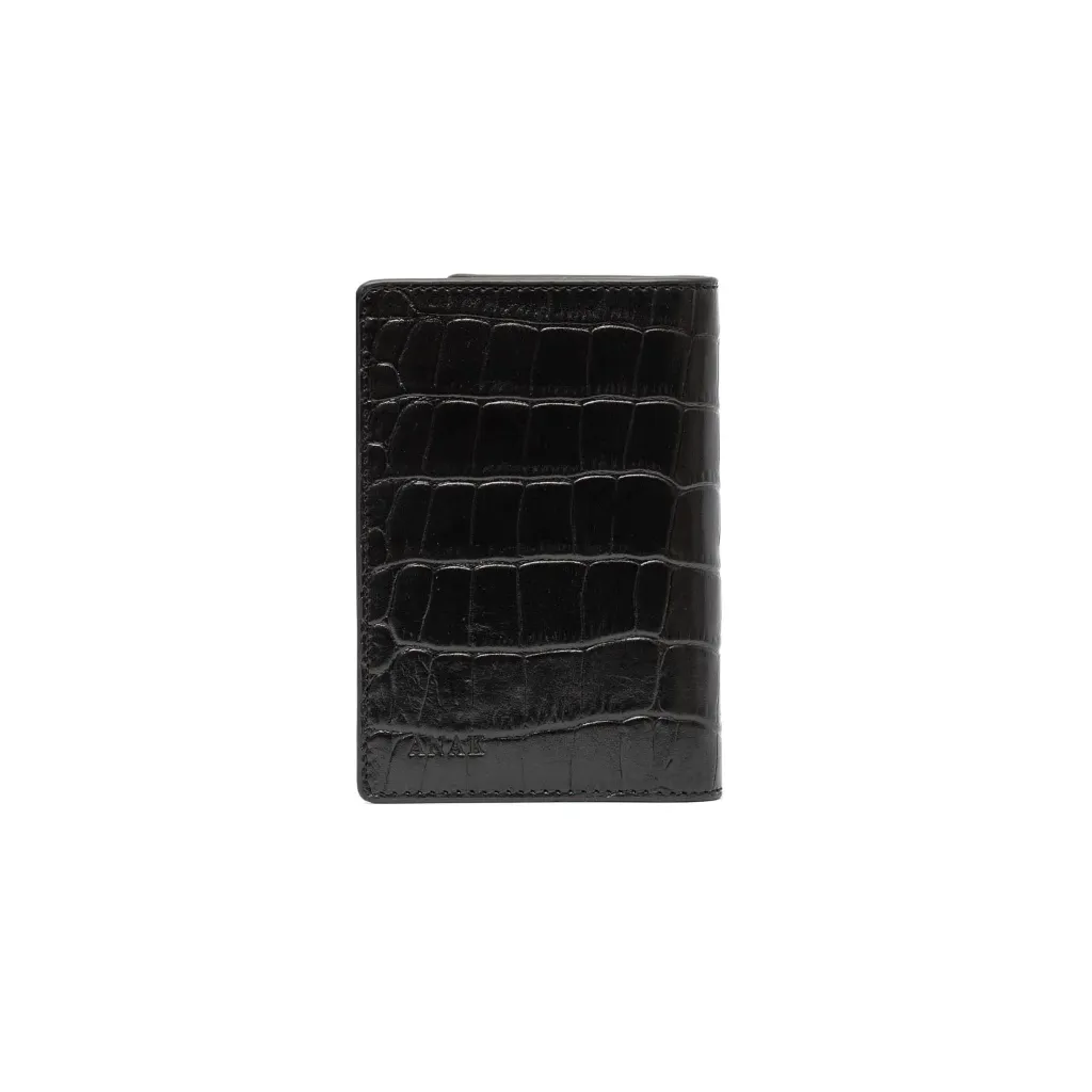 [706] HoorMaghan Leather Cardcase (Croco) (Black)