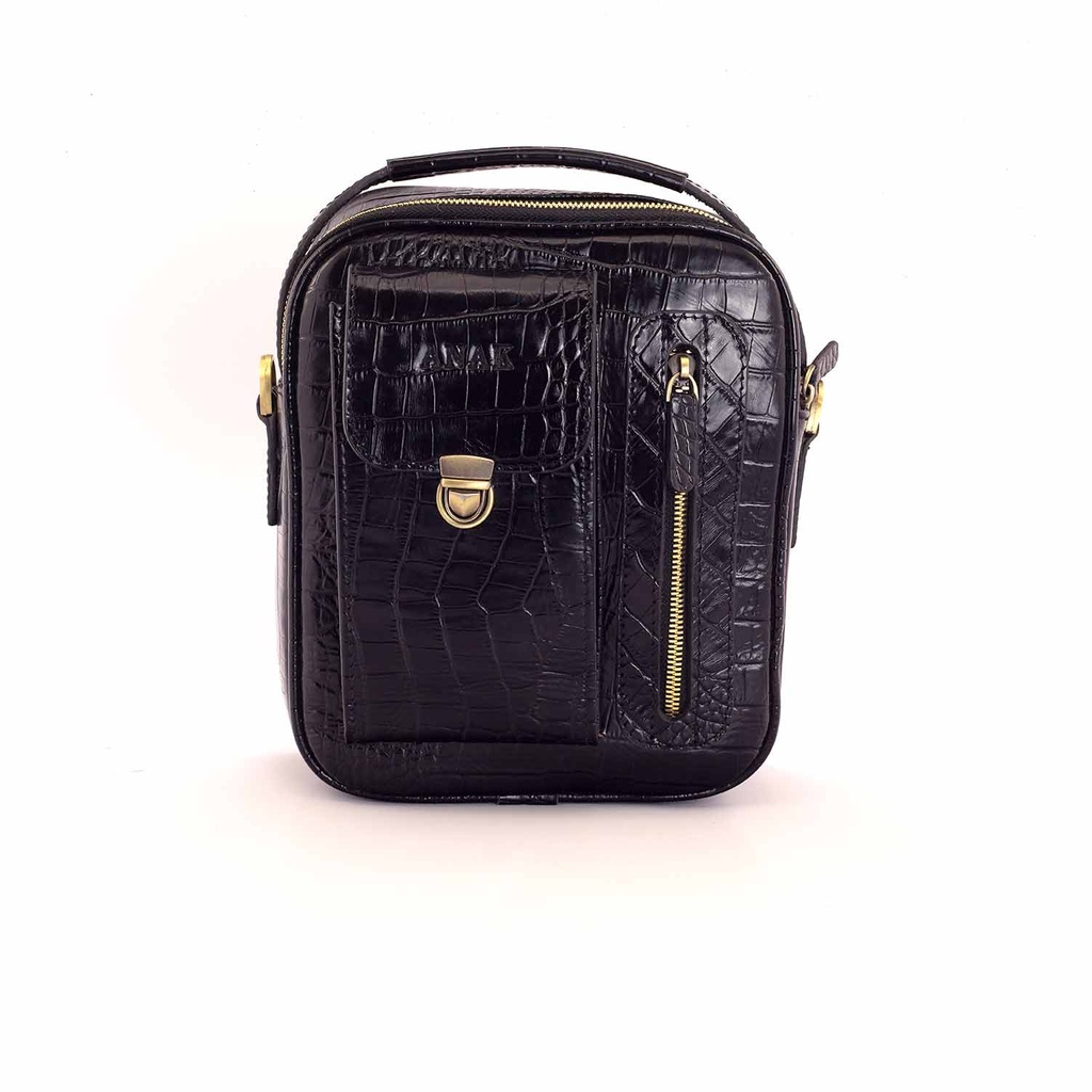 [777] Marco Crossbody Bag(Croco) (Black)