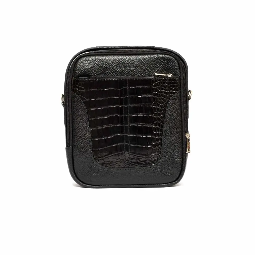 [890] Zhan crossbody Bag (Croco-Floater) (Black)