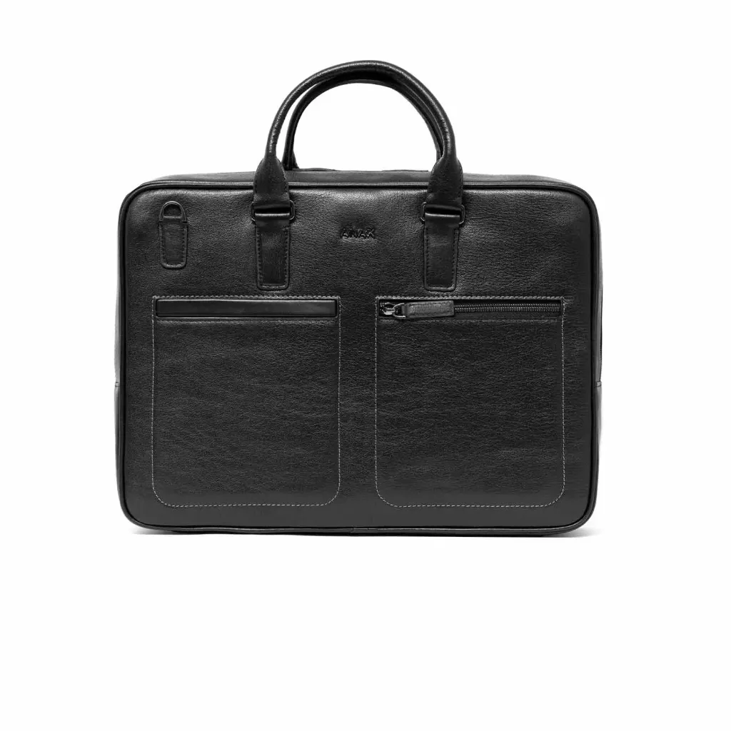 [911] Farnood leather Briefcase (Nappa) (Black)